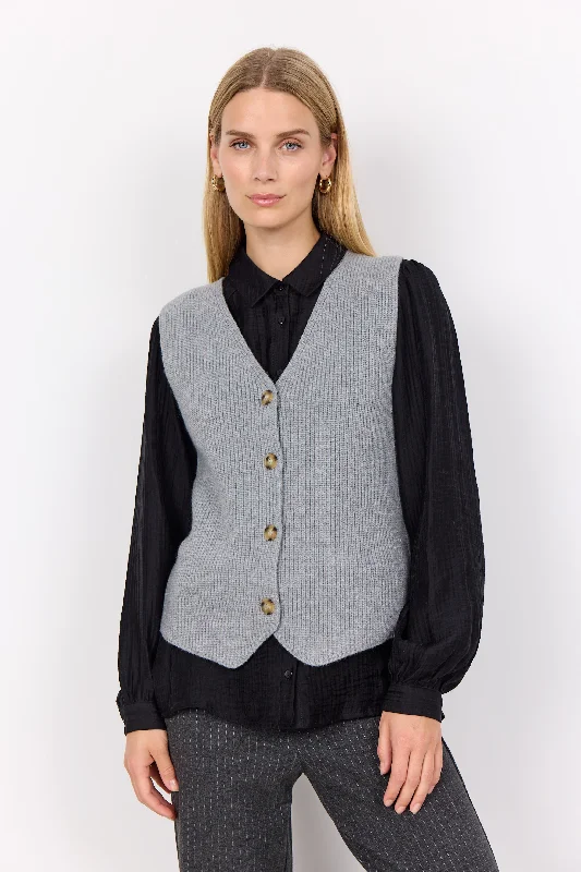 Ilia 1 Knit Vest - Grey Hip Women's Urban