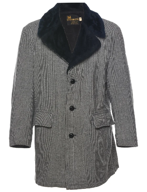 Checked Wool Coat - L Dynamic Women's High - energy