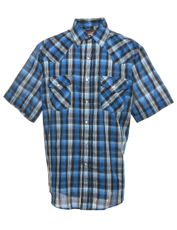 Checked Western Shirt - L Australian Beach