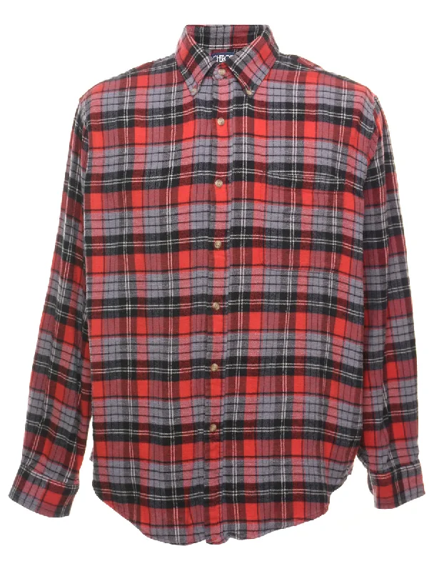 Cherokee Checked Shirt - L Sporty Women's Tennis