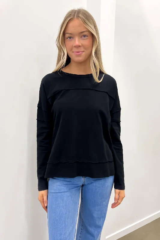 Jayne Throw On Top Black Stylish Women's Tropical 