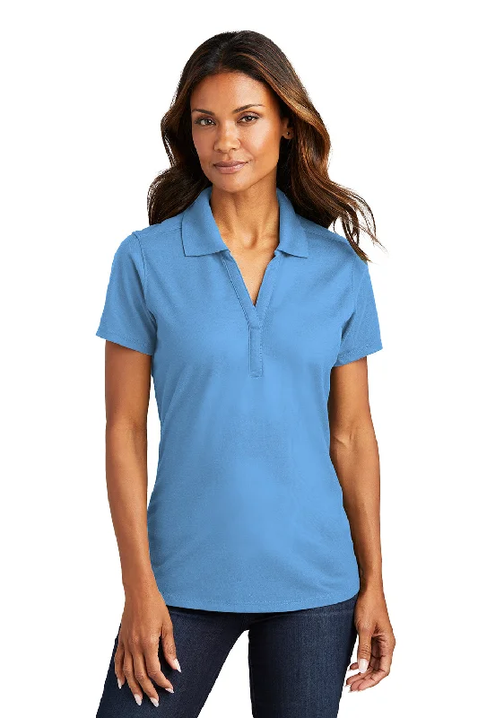 Port Authority Womens EZPerformance Moisture Wicking Short Sleeve Polo Shirt - Carolina Blue - Closeout Rugged Women's Outdoor Port Authority Womens EZPerformance Moisture Wicking Short Sleeve Polo Shirt - Carolina Blue - Closeout Rugged Women's Outdoor