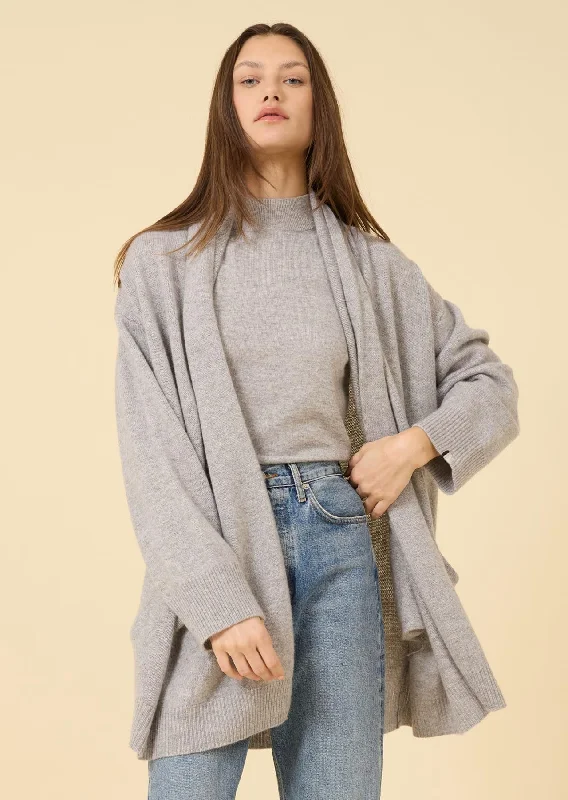 Bixby Cashmere Cardigan - Heather Grey