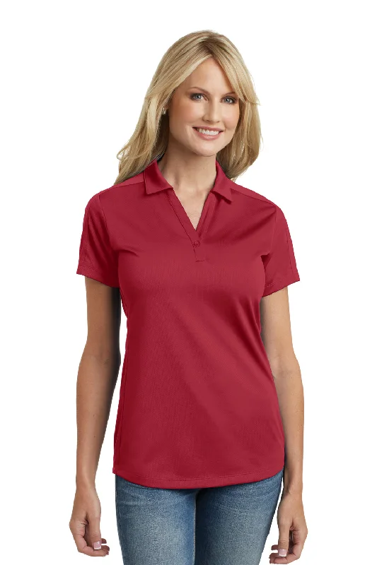 Port Authority Womens Moisture Wicking Short Sleeve Polo Shirt - Rich Red Elegant Women's Formal Port Authority Womens Moisture Wicking Short Sleeve Polo Shirt - Rich Red Elegant Women's Formal
