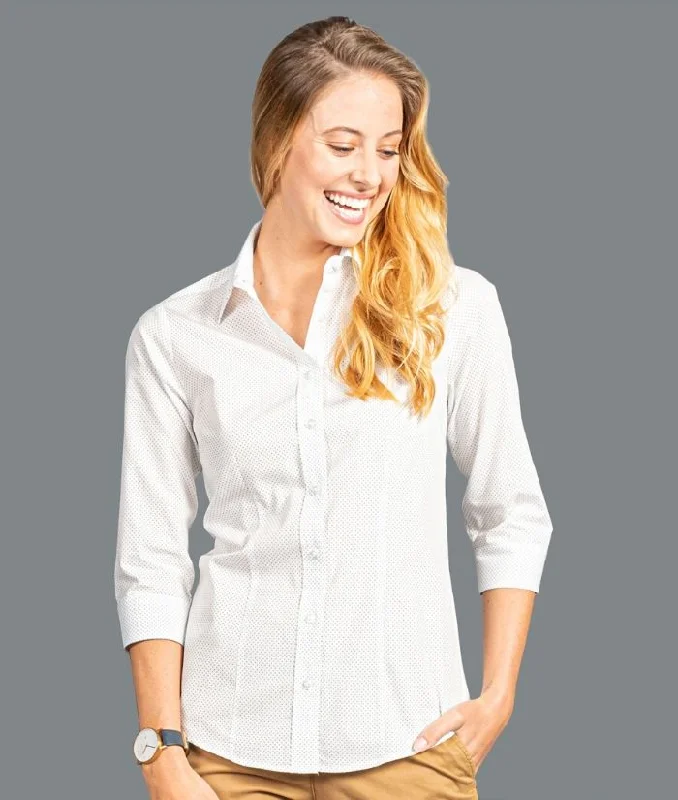 Soho Dot Print Long Sleeve Womens Shirt French