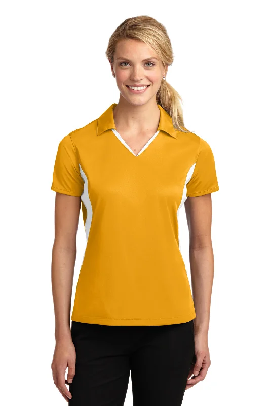 Sport-Tek Womens Sport-Wick Moisture Wicking Short Sleeve Polo Shirt - Gold/White - Closeout Minimalist Women's Casual Sport-Tek Womens Sport-Wick Moisture Wicking Short Sleeve Polo Shirt - Gold/White - Closeout Minimalist Women's Casual