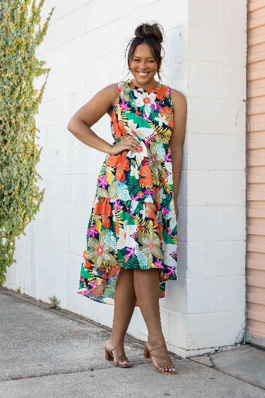 Sammy Dress in Tropicana Sleek Women's Metallic