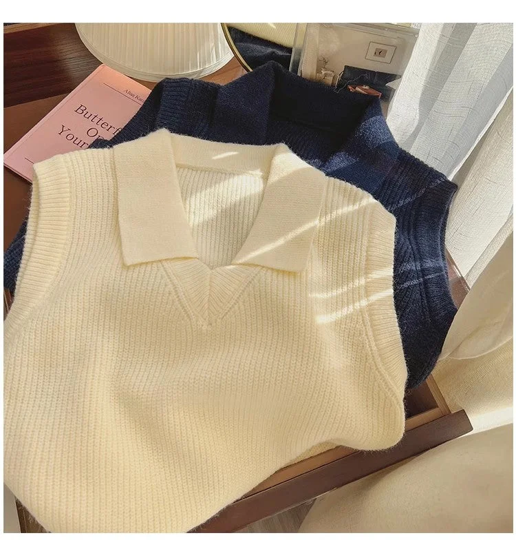 pullover sweater vest for women new style knitted vest trend    S5018 Rugged Women's Outdoor 