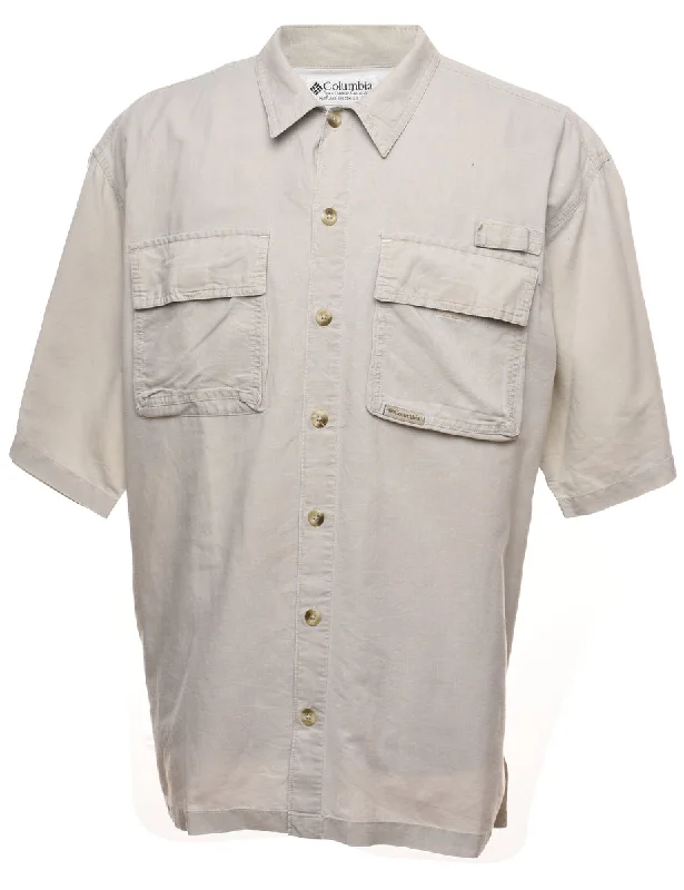 Columbia Off-White Classic Shirt - XL Laid - back Women's Style