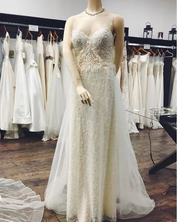 Spaghetti Straps Detachable Wedding Dress, BH91199 Artistic Women's Avant - 