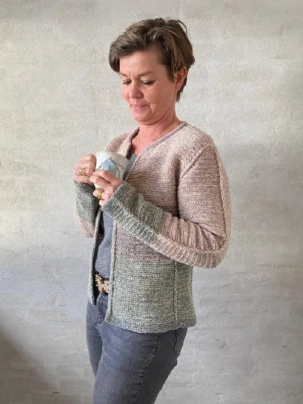 Tweedie jacket by Hanne Falkenberg, No 20 knitting kit (5 colors) Sleek Women's 
