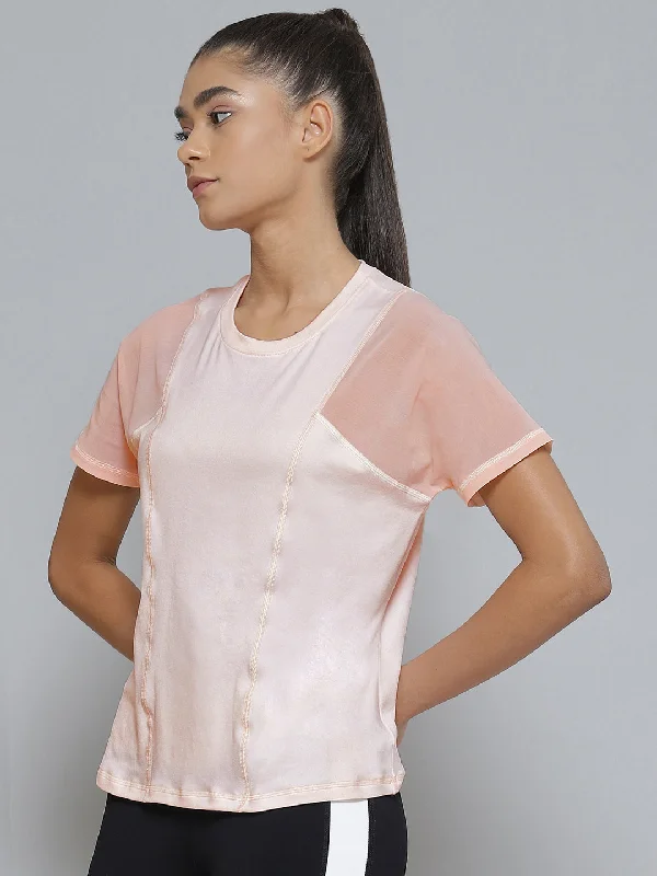 Women Pink Anti Odour Sports T-shirt Vintage Women's 1970S 