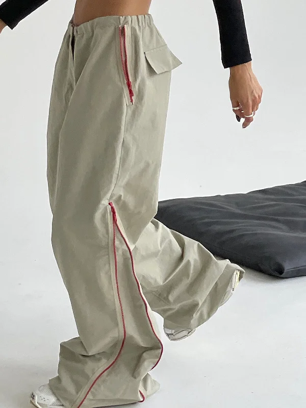 BerryBetty - Side Zippered Cargo Pants Rugged Women's Outdoor 