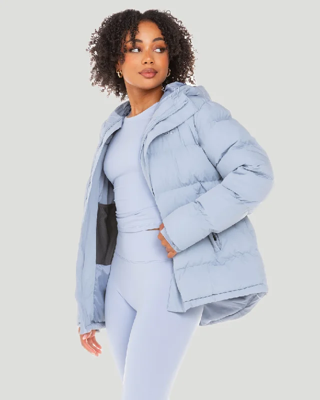 Unisex Puffer Jacket - Blue Blizzard