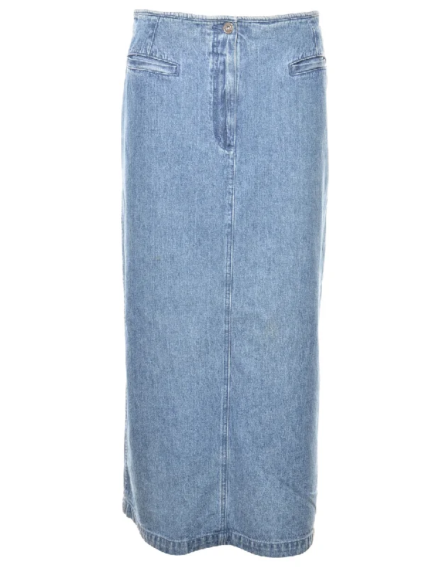 Classic Light Denim 1990s Skirt - L Sharp Women's Italian