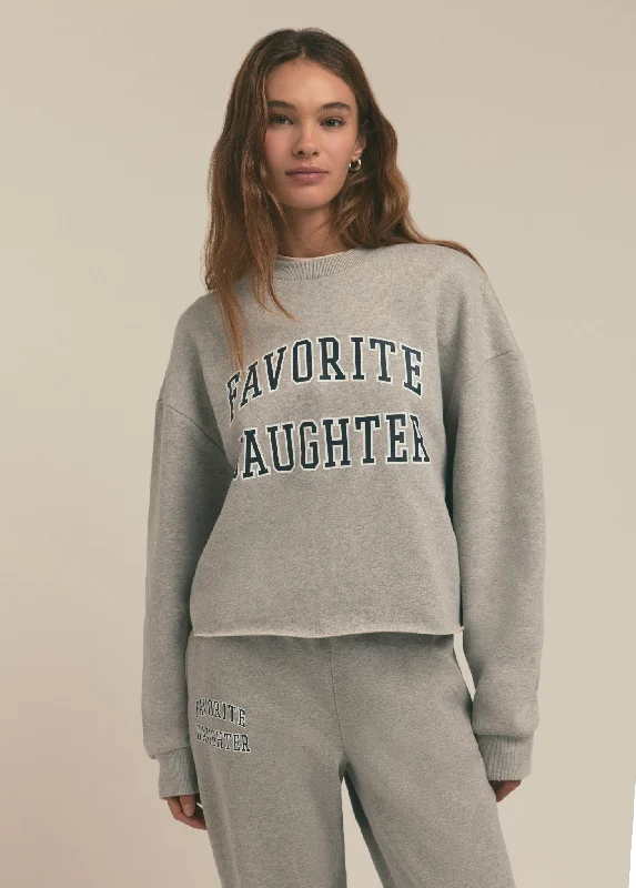 THE CROPPED COLLEGIATE SWEATSHIRT Feminine Women's Style 