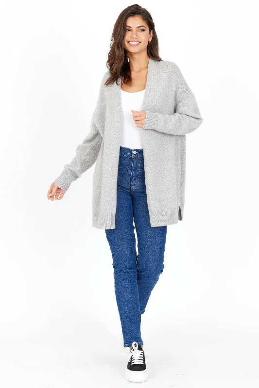 Lyle Cashmere Cardigan - Heather Grey