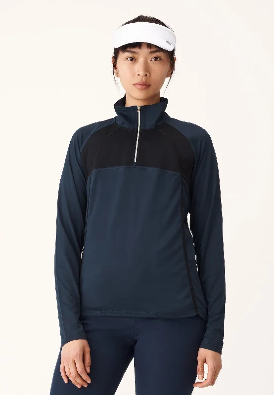 SIZE XS - ROHNISCH Brooke Top Navy Bold Women's Statement