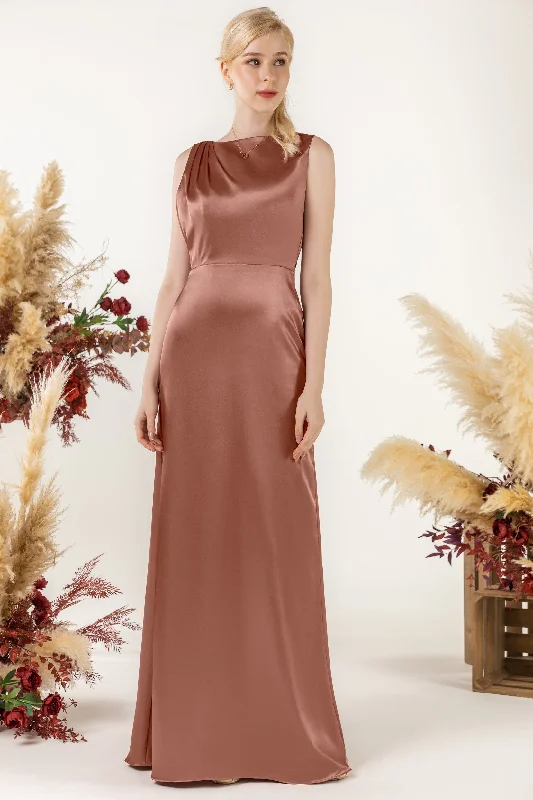 Trumpet Luxe Satin Bridesmaid Dress Formal Dresses CB0510 Modern Women's 