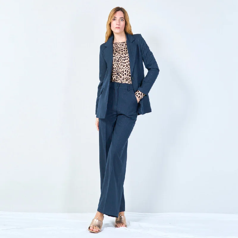 Pinstripe tailored blazer wholesale Athletic Women's 