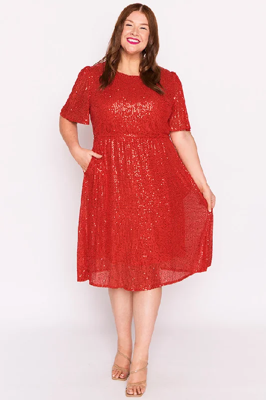 Tinsley Red Sequins Dress