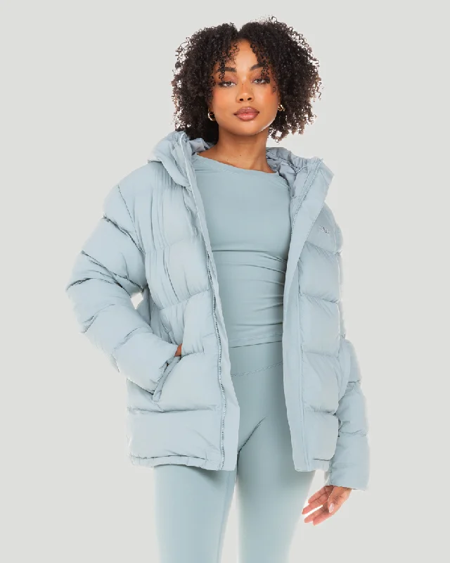 Unisex Puffer Jacket - Sea Foam Disco