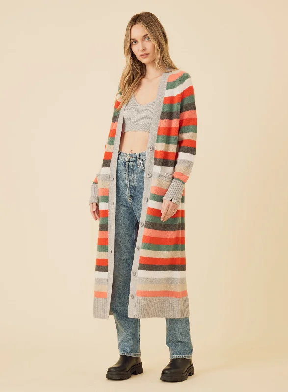 Morgan Cashmere Duster - Poppy Combo