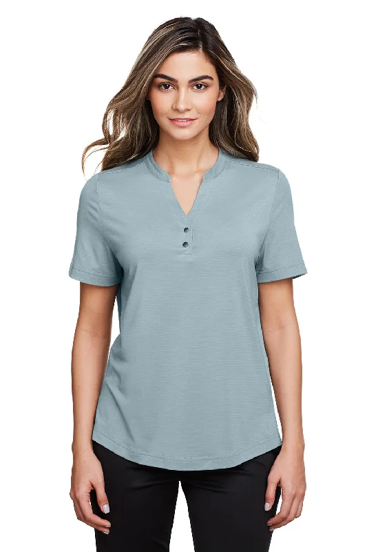 North End Womens Jaq Performance Moisture Wicking Short Sleeve Polo Shirt - Opal Blue Australian Beach North End Womens Jaq Performance Moisture Wicking Short Sleeve Polo Shirt - Opal Blue Australian Beach