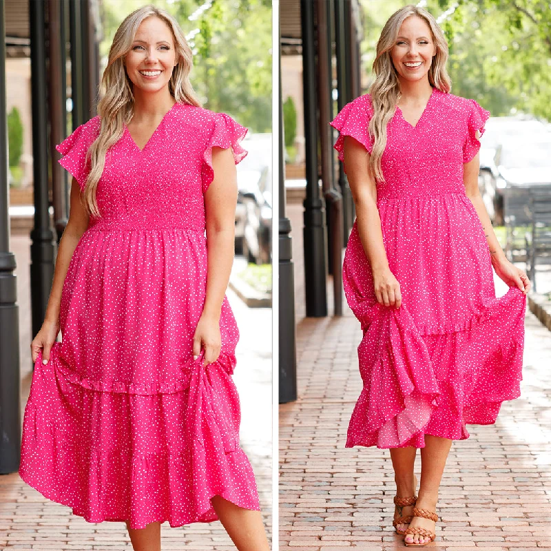 Dreaming About You And Me Dress, Magenta Business