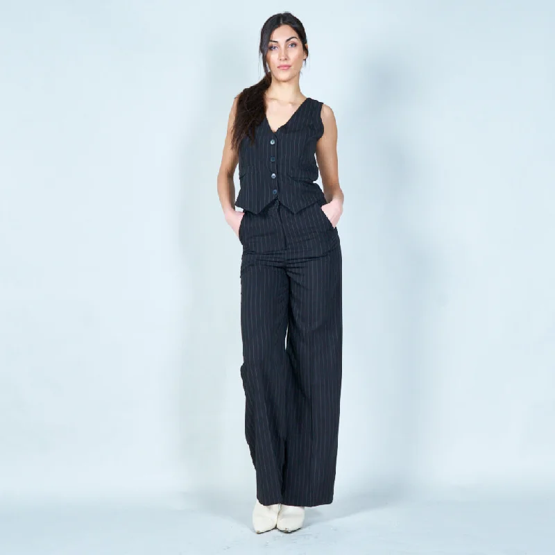 Pinstripe tailored vest wholesale Confident Women's High - fashion