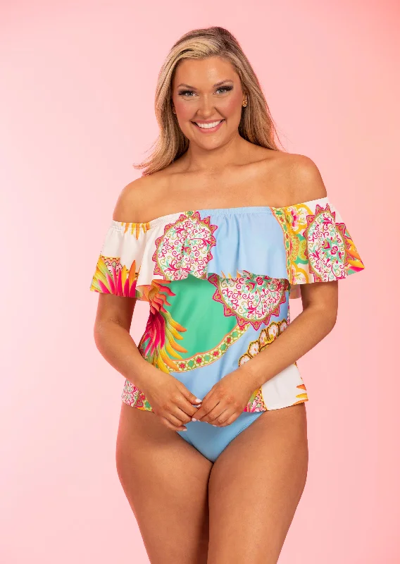 Marseille Off Shoulder Loose Fit Bandini (MS-176) Sleek Women's Metallic