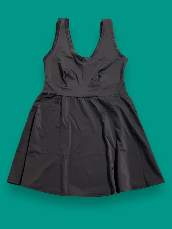 Flared Swim Dress Black Scandinavian