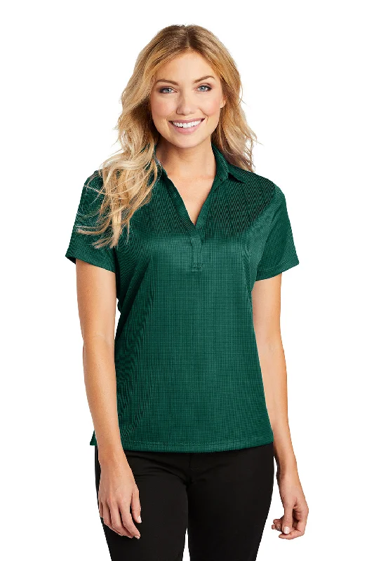 Port Authority Womens Performance Moisture Wicking Short Sleeve Polo Shirt - Green Glen Modern Women's 
