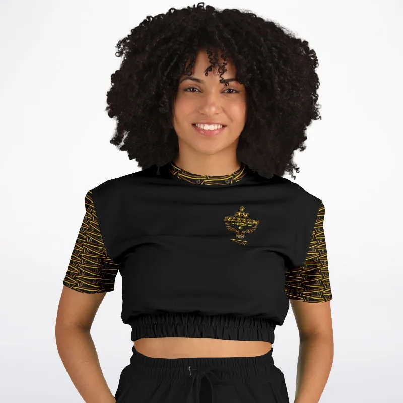 BREWZ Elected Designer Fashion Triblend Cropped Short Sleeve Sweatshirt Adventure