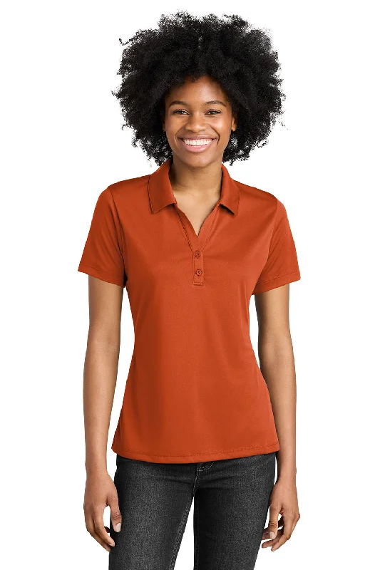 Sport-Tek Womens Competitor Moisture Wicking Short Sleeve Polo Shirt - Deep Orange Gym Sport-Tek Womens Competitor Moisture Wicking Short Sleeve Polo Shirt - Deep Orange Gym