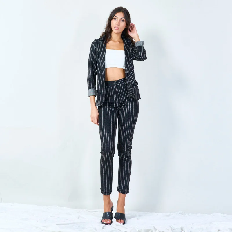 Striped tailored blazer wholesale Disco