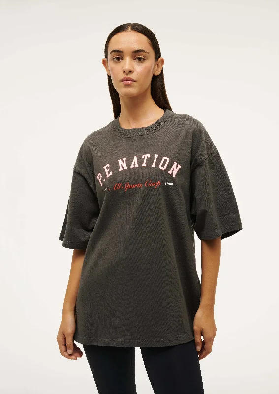 OVERLAND TEE IN GUNMETAL Cool Women's Distressed