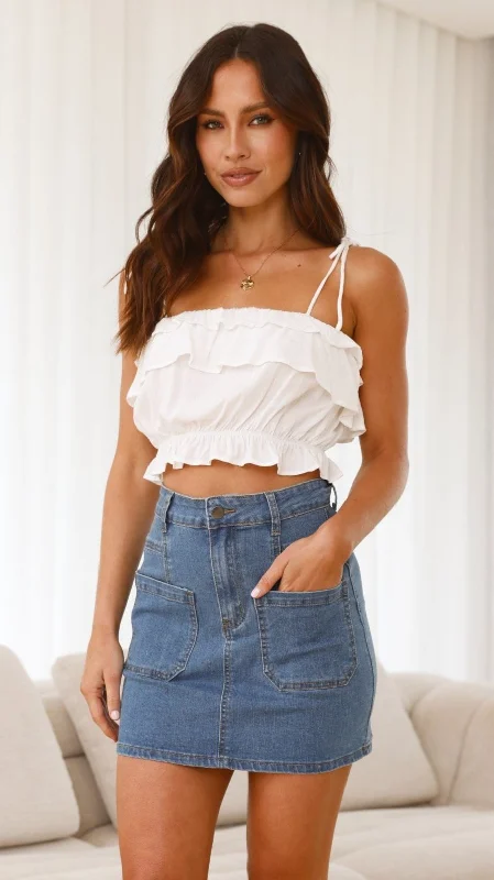 Cadence Crop - White Streetwear Style for 
