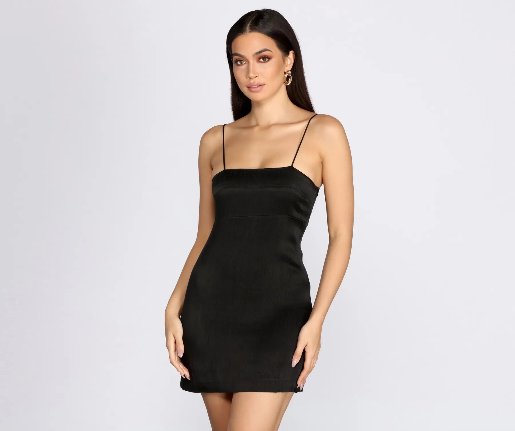 Feeling Stunning Satin Mini Dress French