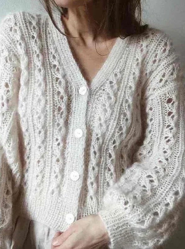 Cardigan No 6 by My Favourite Things Knitwear, Silk Mohair yarn kit (excl pattern) Geometric