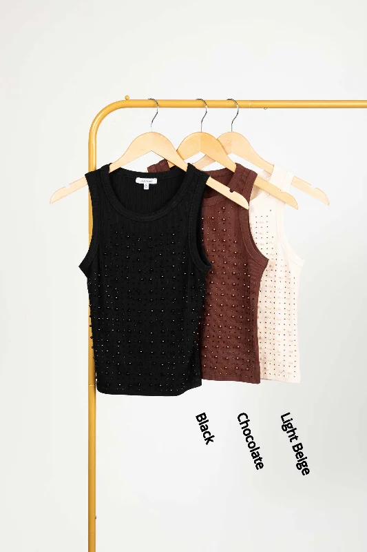 Pearl Knit Tank Preppy Women's College