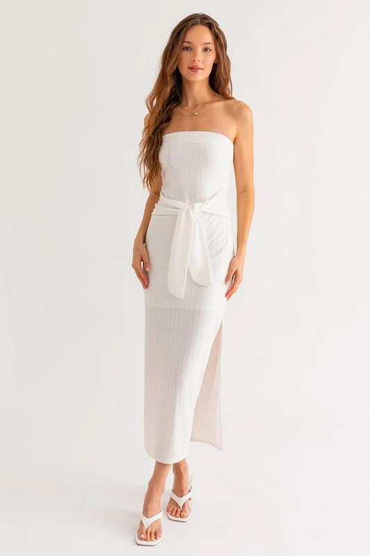 Summer In Capri Front Tie Midi Dress - Large - Final Sale Laid - back Women's Vibe