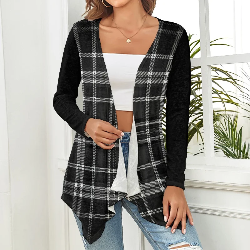 TRP Twisted Patterns 06: Digital Plaid 01-06A Designer Knitted Cardigan Tough Women's Military - inspired TRP Twisted Patterns 06: Digital Plaid 01-06A Designer Knitted Cardigan Tough Women's Military - inspired