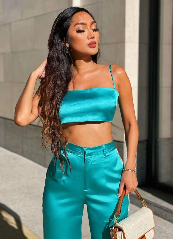 Dolce Crop - Turquoise Tough Women's Military - inspired