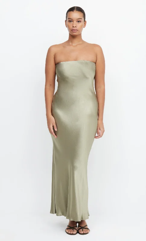 MOON DANCE STRAPLESS DRESS - SAGE Tough Women's Military - inspired