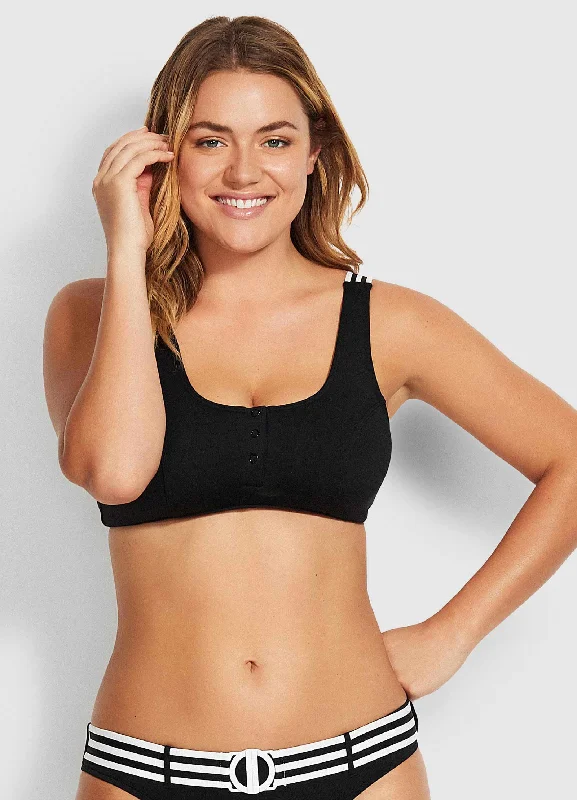 Seafolly Tank Bikini Top - Black Contemporary 