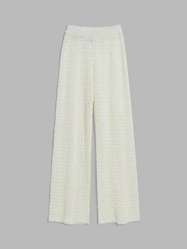 BerryBetty - Crochet Wide Leg Pants Geometric