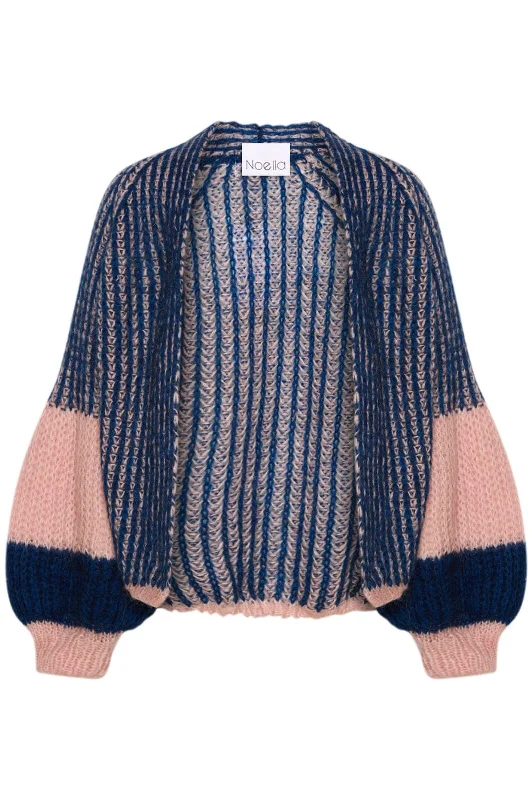 Noella - Liana Knit Cardigan - Rose/Navy