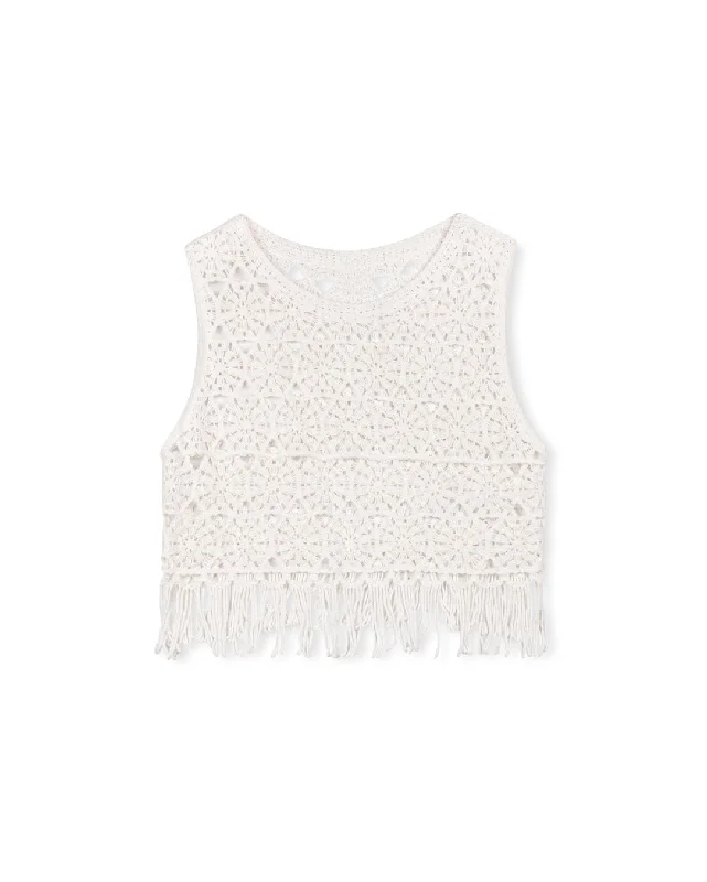 Crochet Fringe Hem Vest