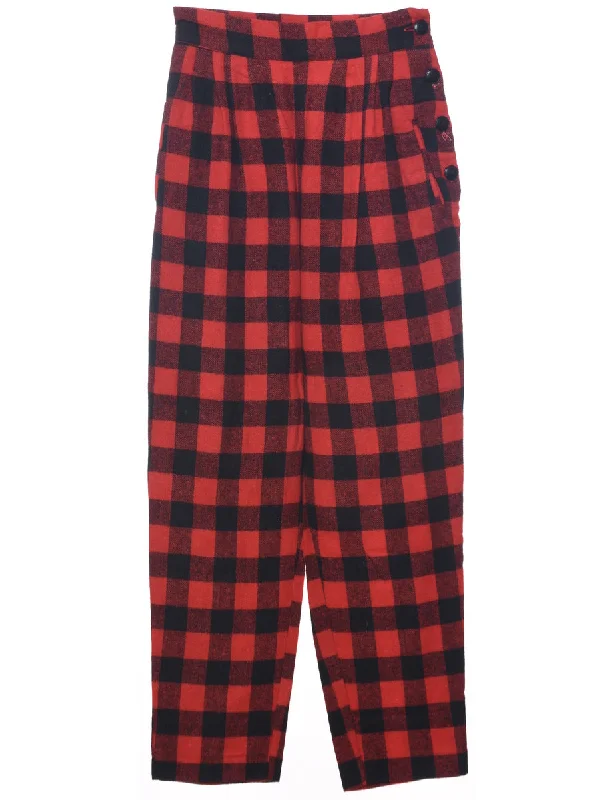 Checked Pattern Trousers - W24 L28